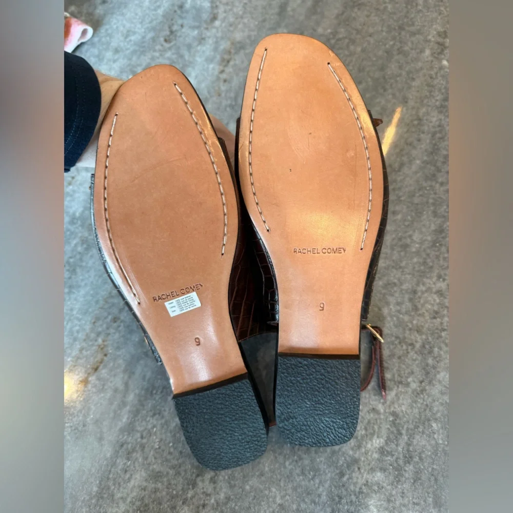 Rachel Comey | Womens Brown Croc-Embossed Slingback Sandals - Never Worn - Picture 5 of 8